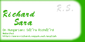 richard sara business card